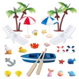 Miniatuur strandlandschap decoratie met accessoires