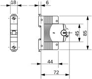 Gewiss LEIDINGBESCHERMINGSSCHAKELAAR - MT 100 - 1P KARAKTERISTIEK C 16A- 1 TE, GW92607