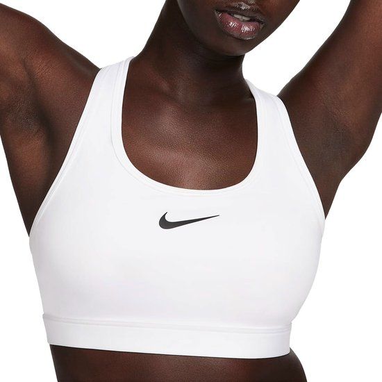 Nike Dri-FIT Swoosh Sportbeha - Dames - Wit - Maat S