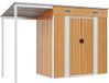 vidaXL Tuinschuur met verlengd dak 277x107x181 cm staal lichtbruin