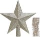 Kaemingk B.V. Décoration de Noël étoile en plastique pailletée 19 cm et guirlandes en aluminium lot de 3 pièces - Décoration de sapin de Noël