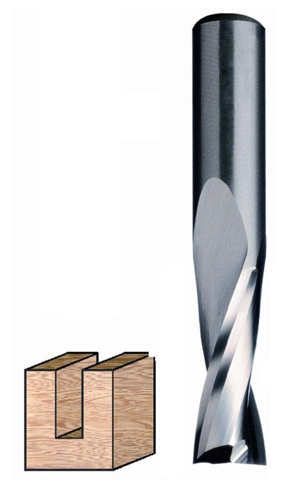 ENT Groeffrees VHM 6x22x70mm, Spiraalvorm 2-snijkanten kolf 8mm - 7910026