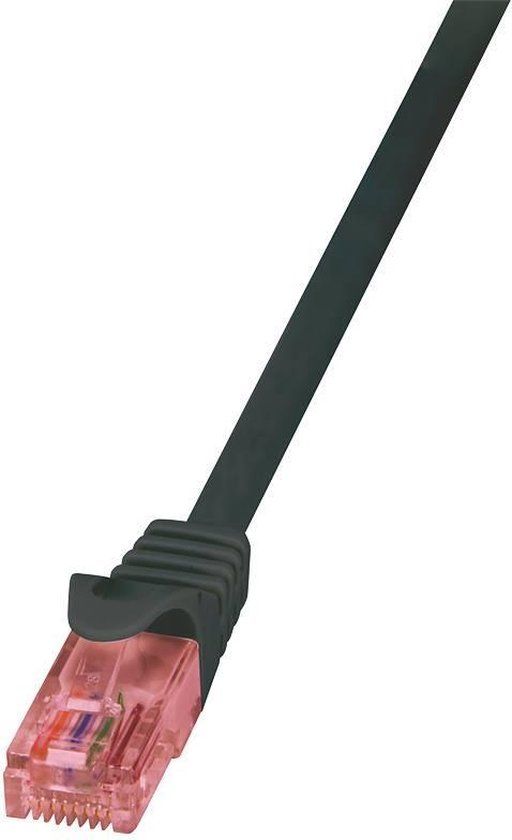 LogiLink UTP Cat6 1m Netwerkkabel Zwart