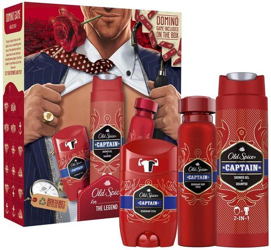 Old Spice Cadeauset The Gentleman Captain 50 ml Stick + 150ml Deo + 250ml S/gel & Shampoo