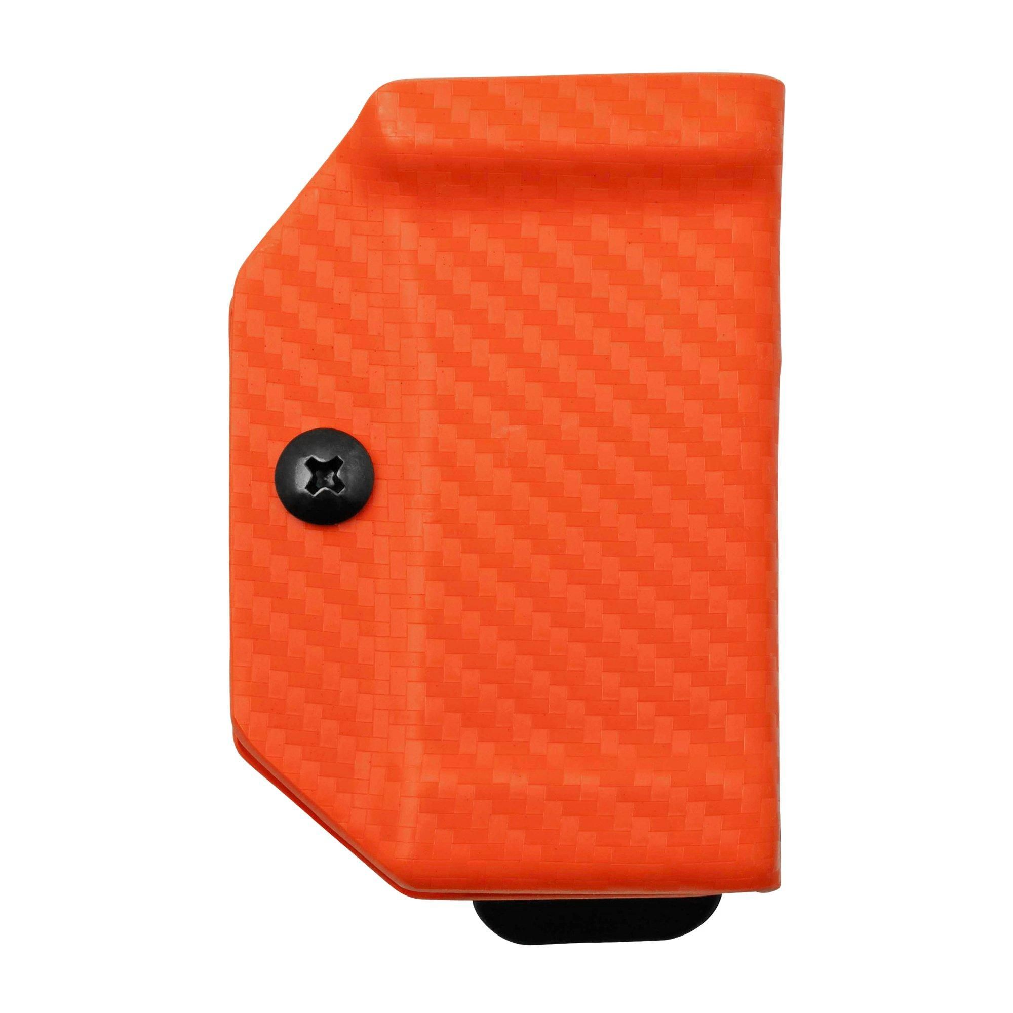Clip & Carry Kydex Sheath for Victorinox Spirit - Carbon Fiber Orange
