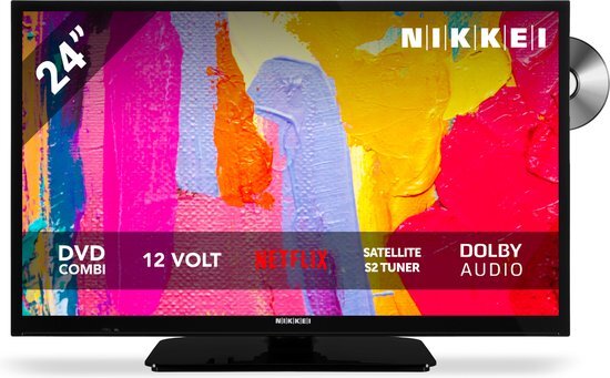 Nikkei NLD24MSMART Mobile TV LED 24 inch DVB-T2 met DVD speler