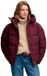 Superdry Premium Gewatteerde Jas Met Capuchon Dames Paars Maat 40