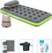 Bestway Matelas gonflable - 1 personne - 99 x 188 x 22 cm - Gris/Vert - Inclus housse - Pompe et kit de réparation