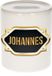 Bellatio Decorations Shoppartners Bv Spaarpot met voornaam Johannes - wit - met goud/zwart embleem - 8 x 9 cm - keramiek - met afsluitdop - cadeau verjaardag