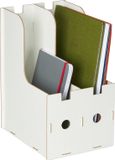 Merkloos Relaxdays tijdschriftencassette A4 - 2 vakken - staand - wit