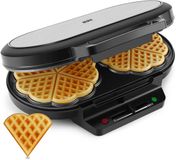 YASHE wafelijzer - 10 hartwafels - 1200 W - Zwart