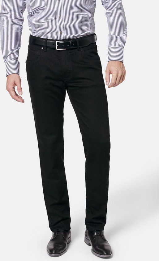 Bugatti Flexcity Tapered Jeans - Zwart - Maat 34/34 - Heren