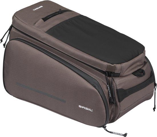 Basil Move - Bagagedragertas MIK - 10-26 Liter - Incl. regenhoes - Gerecycled materiaal - Bruin