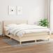 Maison Exclusive - Boxspringbed avec matelas, couleur crème, 140x190 cm, rembourré