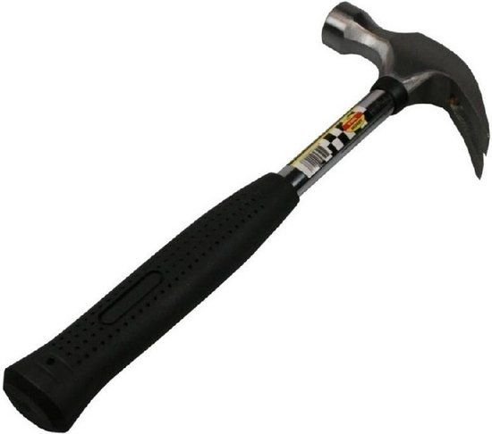 Klauwhamer - 800 gram - stalen steel - rubberen handgreep - anti-slip