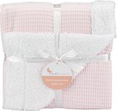 Interbaby Deken Junior 80 X 110 Cm Polyester Roze/wit