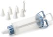 Ibili IB-744500 gebakdecoratiespuit met 8 mondstukken, blauw, doorschijnend, wit