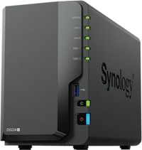 Synology DiskStation DS224+ NAS - Desktop - Intel Celeron J4125 - 2GB RAM - 2-Bay - Black
