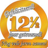 Paper Dreams Huldebord 12,5 jaar getrouwd - brons - karton - deurbord - feestartikelen