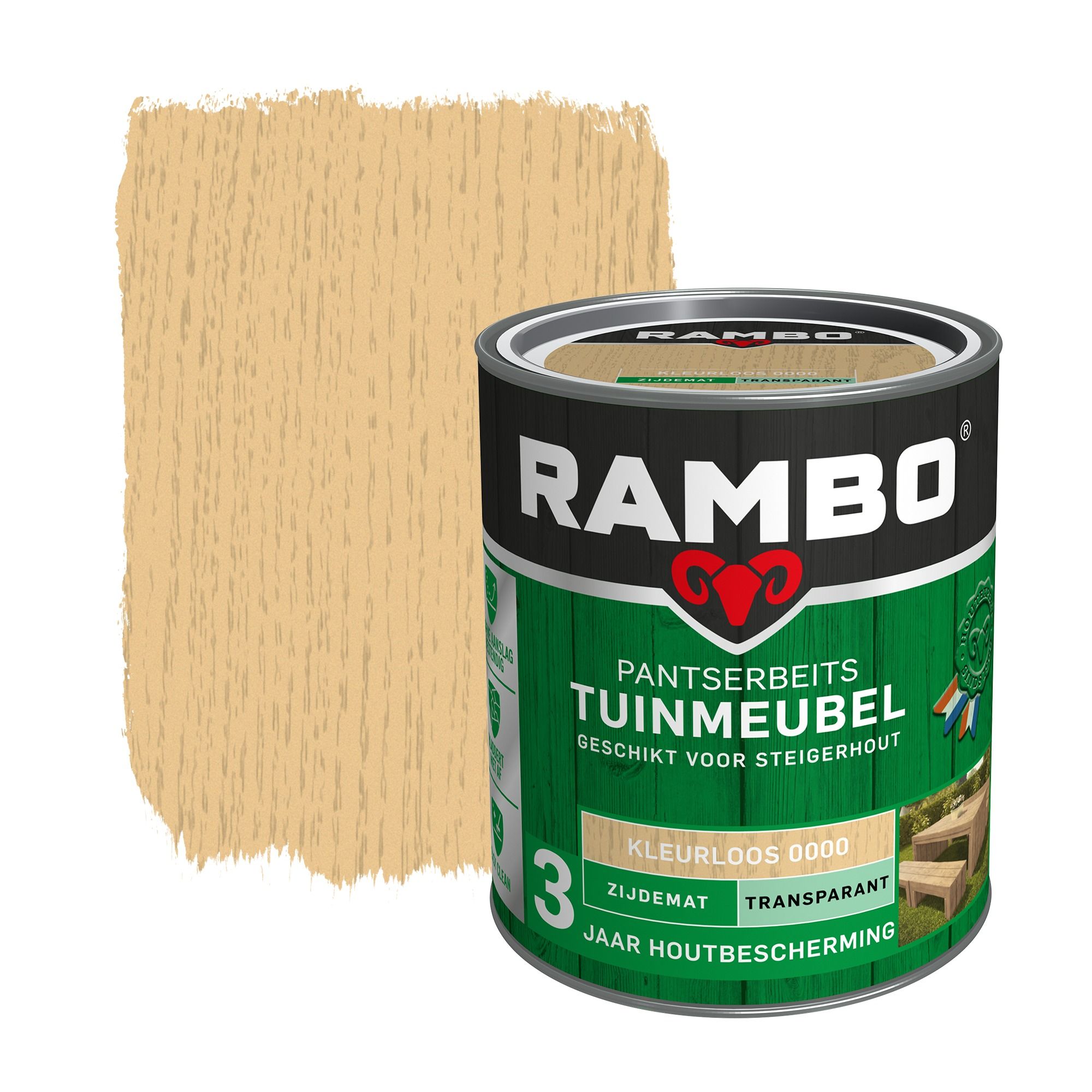 Rambo Pantserbeits Tuinmeubel Zijdemat Transparant - 8716242827887