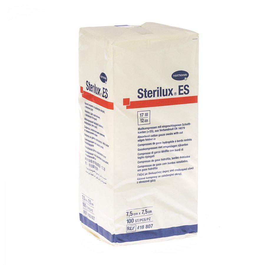 Sterilux ES kompressen 7 5 x 7 5 cm 100 stuks