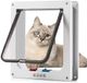 Kattendeur Sailnovo Kattendeur met 4-weg magneetsluiting, huisdierdeur voor katten en kleine honden, kattendeur met tunnel (wit, XL)