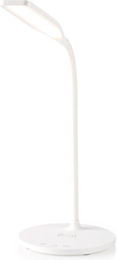 Nedis LED Tafellamp met Draadloze Lader - Dimbaar - Wit