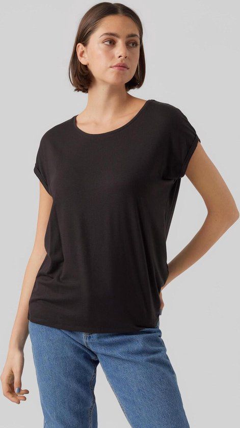 Vero Moda Vmava Plain Ss Top Gajrs Noos - Black - XS