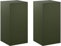 vidaXL Plantenstandaard 2 stuks Olijfgroen 30 x 30 x 60 cm Staal