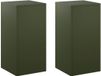 vidaXL Plantenstandaard 2 stuks Olijfgroen 30 x 30 x 60 cm Staal