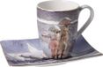 Goebel - Joaquin Sorolla | Kop en schotel Zusters op het strand | Porselein - 19cm - 350ml - met echt goud