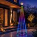 Merkloos Vlaggenmast verlichting - H210 cm - 550 LED lampjes - RGB gekleurd
