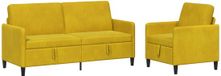 vidaXL Canapé Jaune Polyester