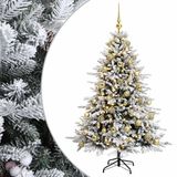 vidaXL Kunstkerstboom met kerstbal 120 cm 150 LED's Warmwit