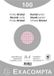 Exacompta 10x Pak 100 steekkaarten bristol in folie - geruit 5x5 niet geperforeerd 210x297mm, Roze