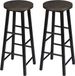 Ensemble de tabourets de bar, 2 pièces – Hauteur d'assise 71 cm – Finition rouille – Sans dossier – Cadre en acier et assise en MDF