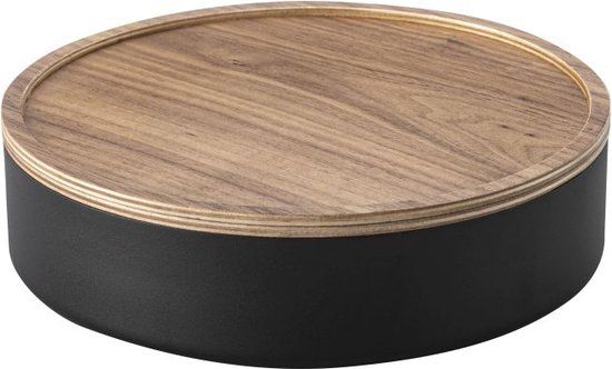 Yamazaki Rin Opbergdoos met Deksel - Zwart - 22 cm