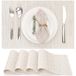 Set de 6 sets de table en vinyle tissé - Sets de table lavables et résistants à la chaleur en blanc