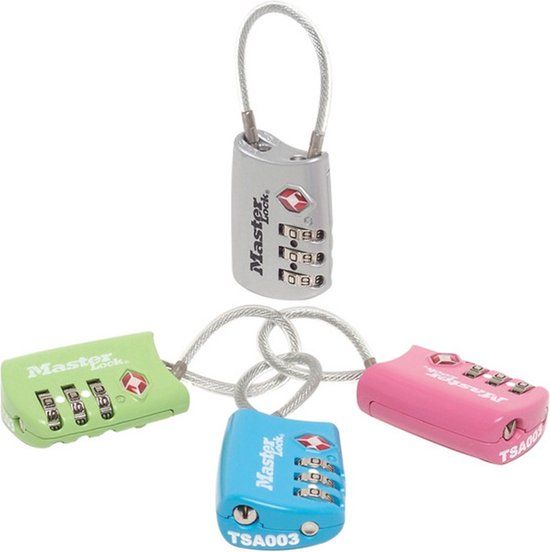 Masterlock 30mm TSA-Approved Luggage Lock - Multi-Color