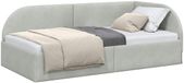 vidaXL Cadre de lit d'angle, gris clair, 90 x 190 cm, velours