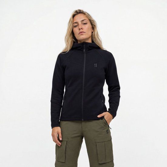 Poederbaas Outdoor Vest Dames Merinowol - Zwart - Maat XL