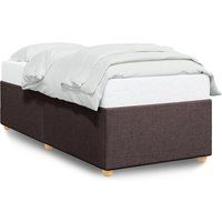vidaXL Cadre de lit sans matelas marron foncé 90x190 cm tissu