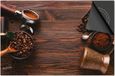 Dietrix Inductie beschermer 65x52 - Koffie en Chocola - op Hout Bonen en kkie