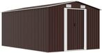 vidaXL Tuinschuur Metaal Bruin 257x392x181 cm