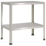 vidaXL Planttafel - 100 x 50 x 80 cm - Roestvrij staal - zilver