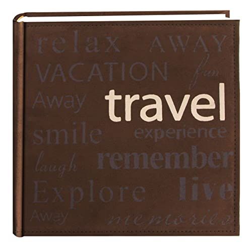 Pioneer Photo Albums Pionier "Travel" Photo Album - Brown Faux Suede Cover
