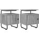 Vidaxl Table de chevet 2 pc Sonoma gris bois d'ingénierie
