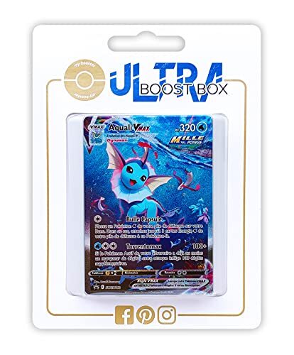 my-booster Aquali VMAX (Vaporeon VMAX) SWSH182 Shiny Rapid Strike Alternative Full Art - Myboost X Epée et Bouclier 7 Évolution Céleste - Doos met 10 Franse Pokemon kaarten