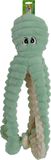 Boony Boon hond speelgoed octopus corduroy met piep groen 65cm