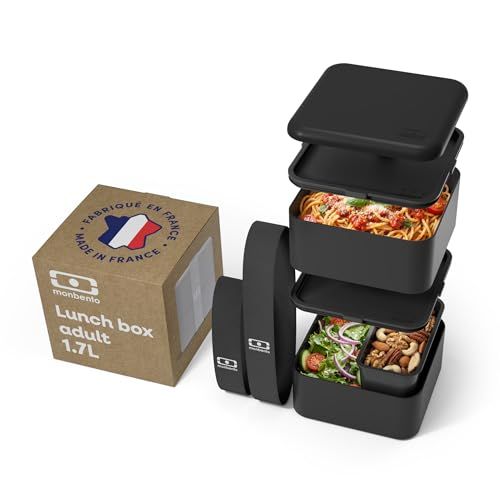Monbento Square Bentobox - Lunchbox - 1.7 L - 2 vakken - Zwart